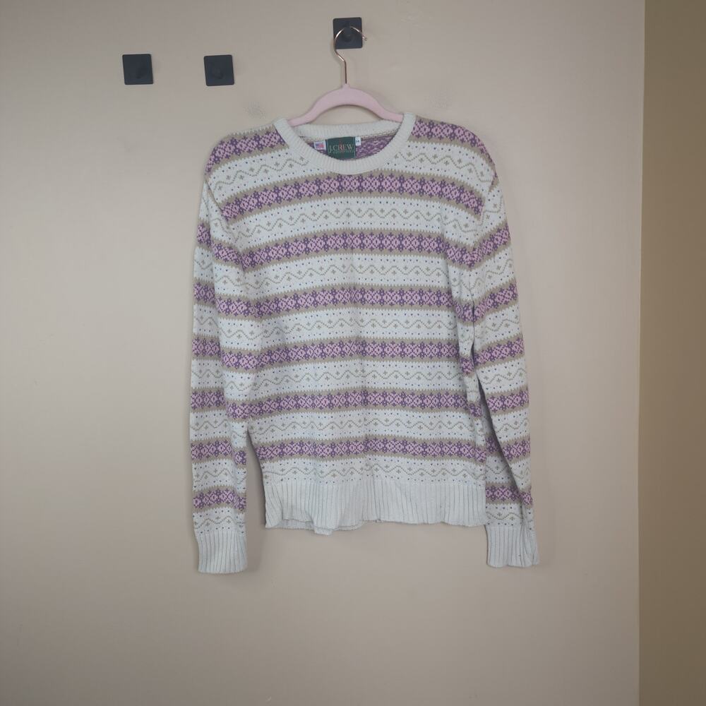 Vintage J. Crew Fair Isle Crewneck Sweater Size M